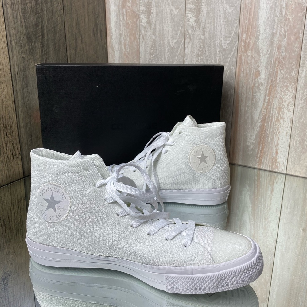 Converse Ctas 2 Flyknit White High Top AUTHENTIC - Picture 5 of 8